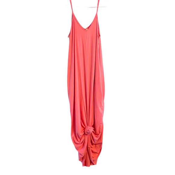 Zenana Outfitters Dresses & Skirts - Zenana Premium Coral Rose Colored Long Tee Shirt Dress Size M